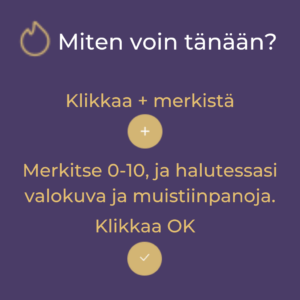 Sovellus (App): Omaseuranta - vointi asteikolla 0-10