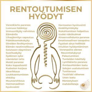 Rentoutumisen hyödyt, palautuminen, rentoutuminen