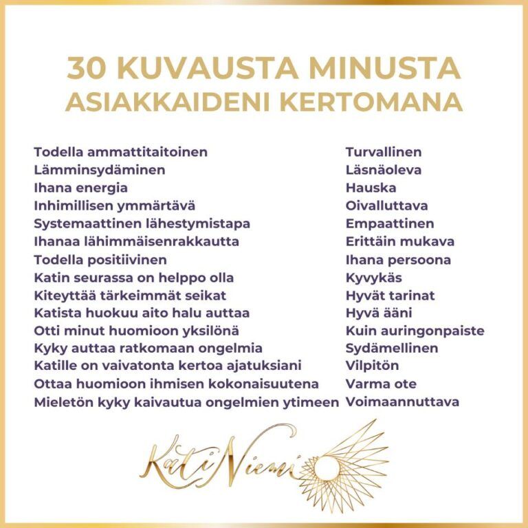 Coach Kati: Hyvä asiakaspalaute (Valmentaja, Terapeutti, Kouluttaja)