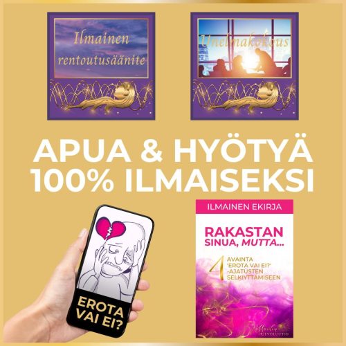 Ilmaiset kirjat, äänitteet ja videokurssit netissä. Lataa täysin maksutta ja sitoumuksetta. Hyödyllistä apua netissä ilmaiseksi 24/7.