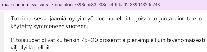 Luomu ruoka glyfosaatti Suomi Maaseudun Tulevaisuus